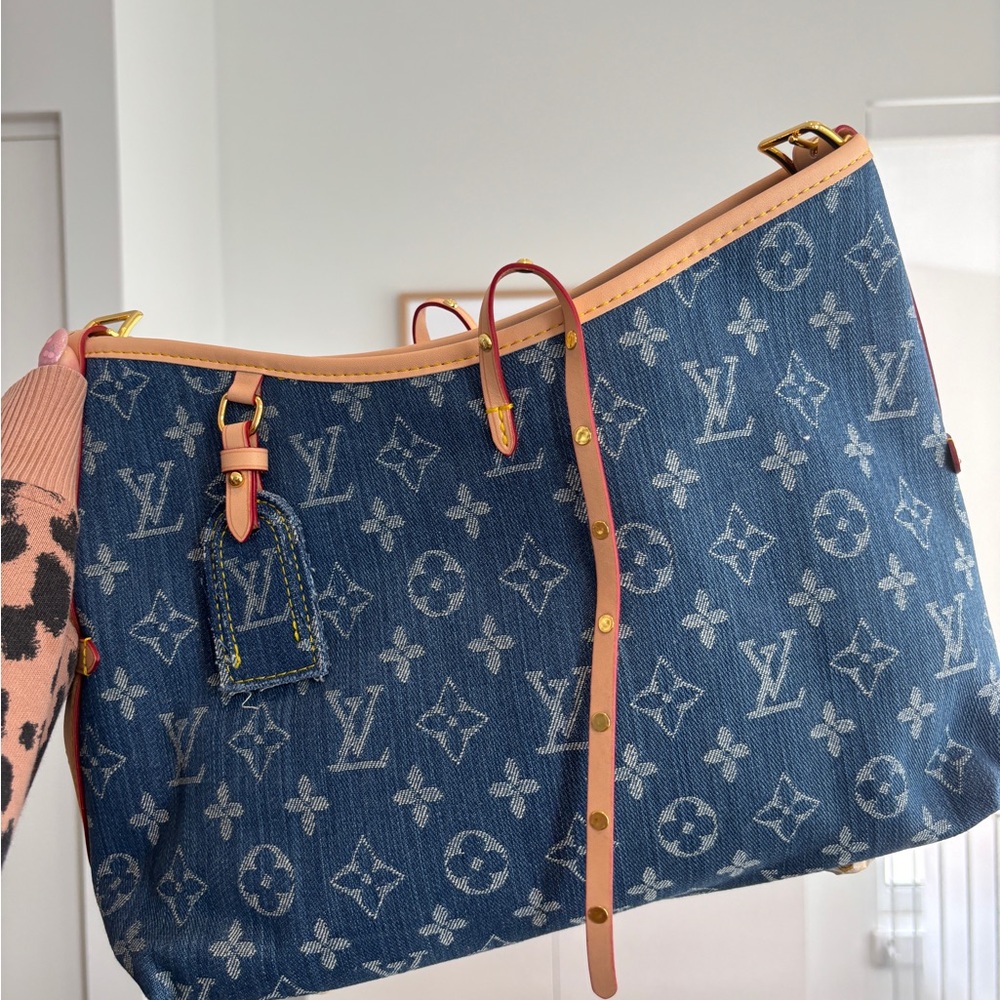 LV Blue Monogram Denim Shoulder Bag